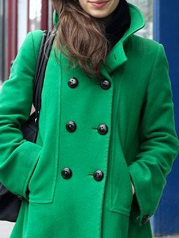 Loose Casual Shawl Collar Plain Jacket