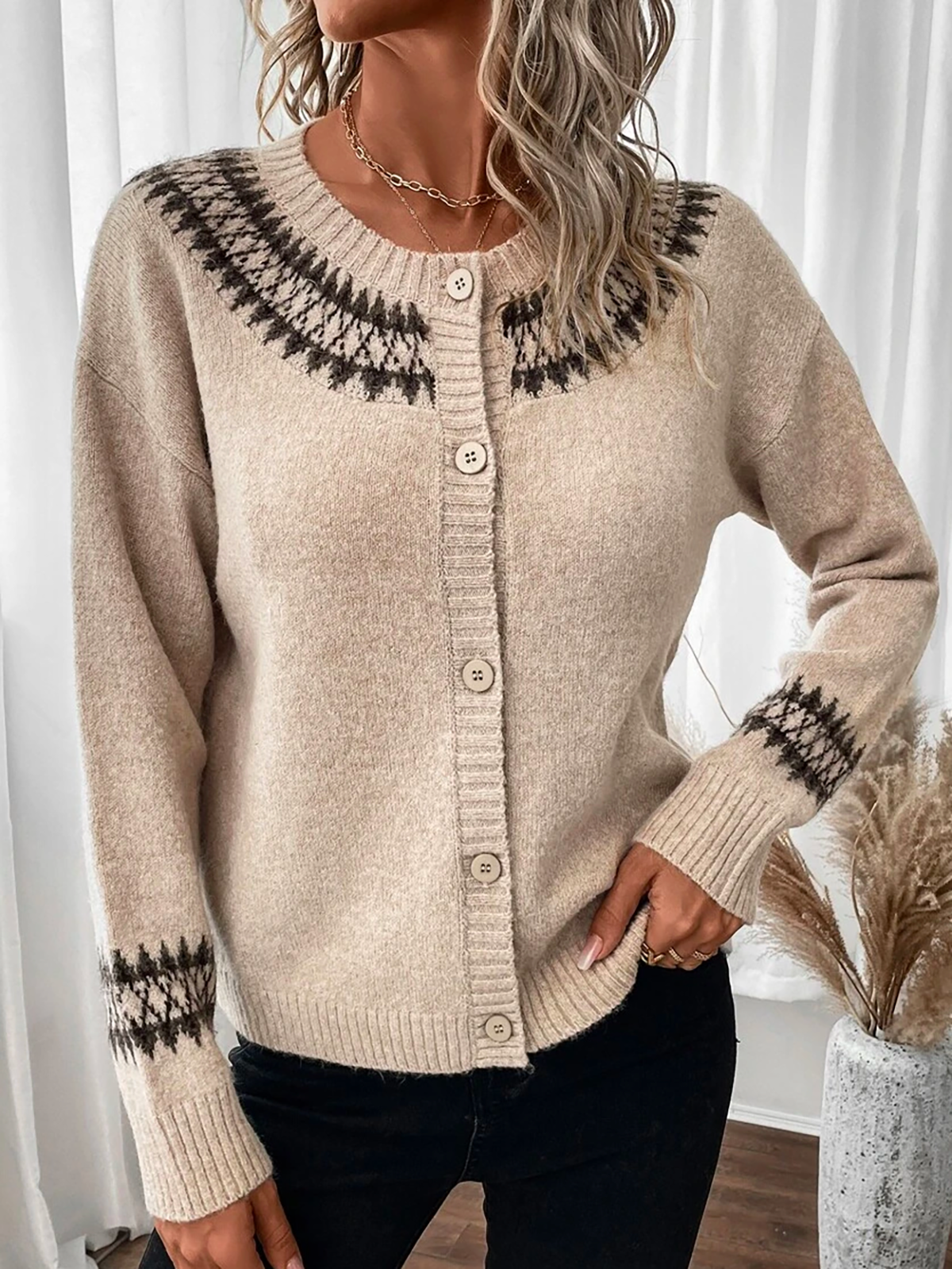Yarn/Wool Yarn Casual Sweater Cardigan