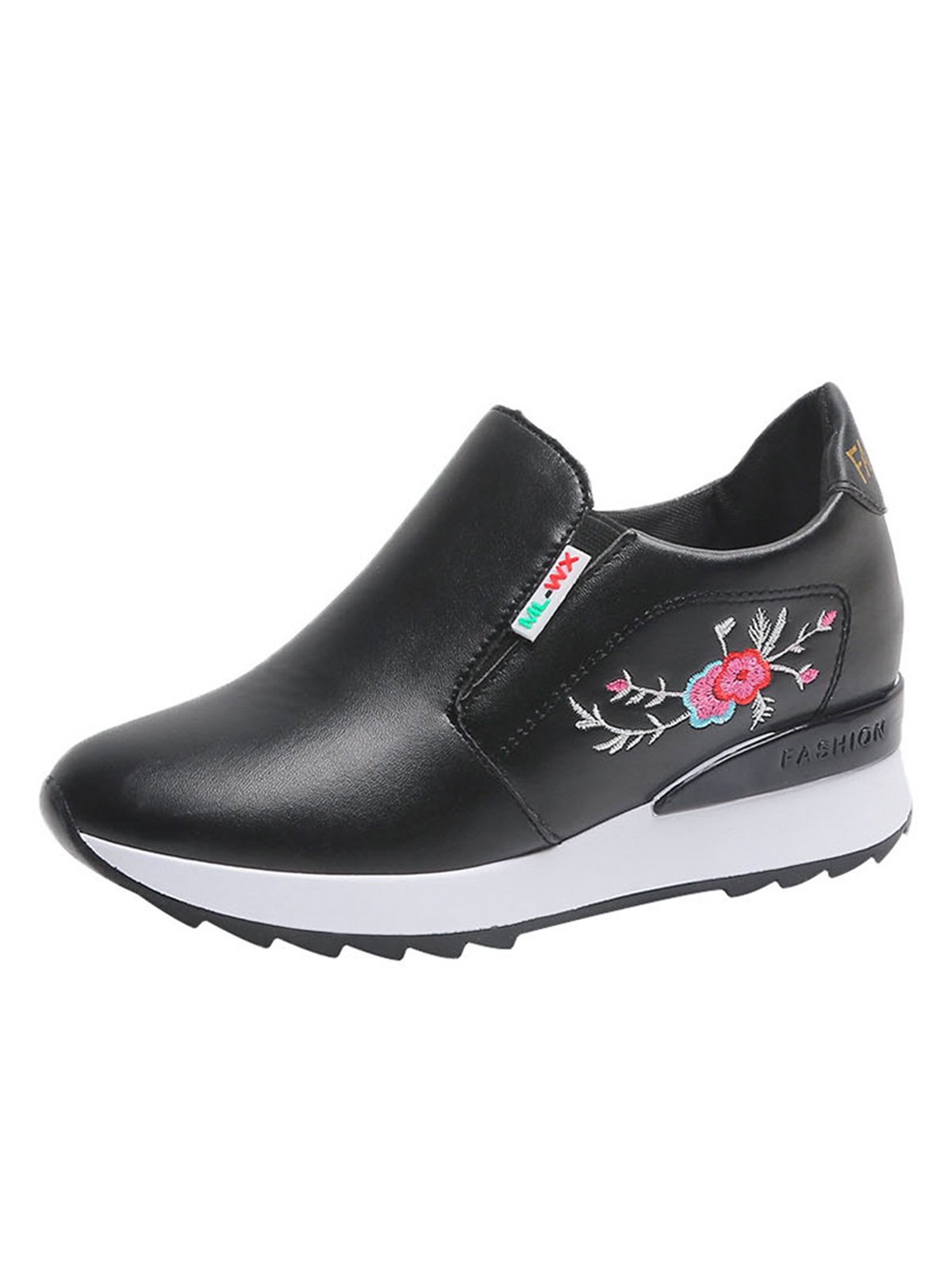 Women's Inner Height Increase Slip On Casual Sneakers
