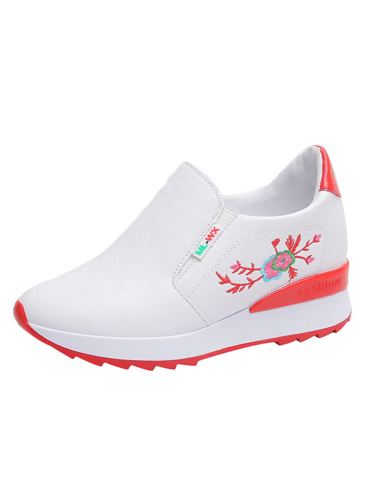 Women's Inner Height Increase Slip On Casual Sneakers