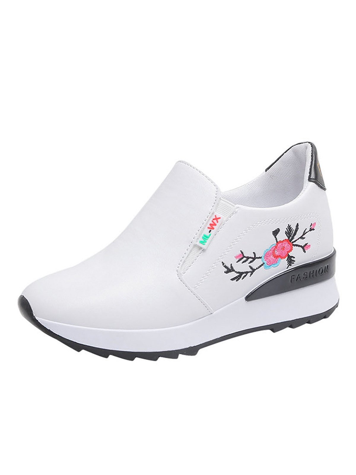 Women's Inner Height Increase Slip On Casual Sneakers