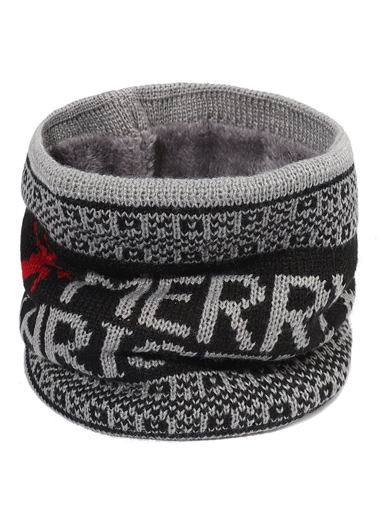 Merry Christmas Cotton Flannel Patchwork Scarf Autumn Winter Thickened Warm Accessories