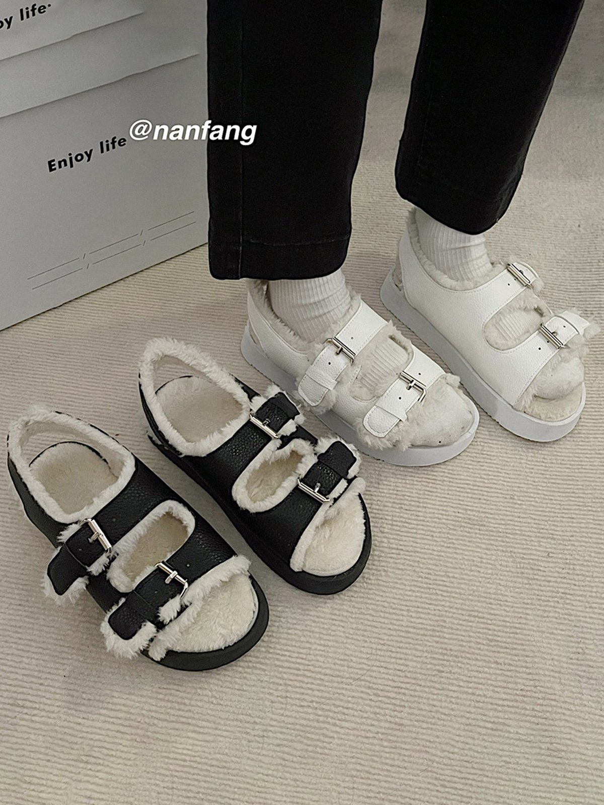 Plush Warm Winter Sandals
