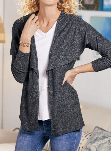 Plain Loose Casual Cardigan Coat