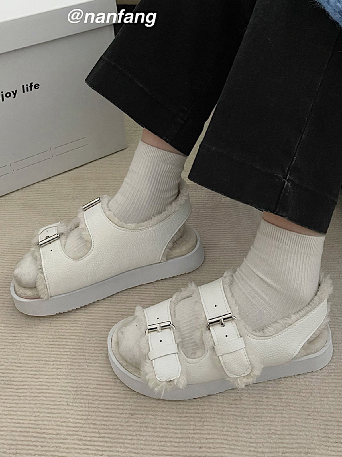 Plush Warm Winter Sandals