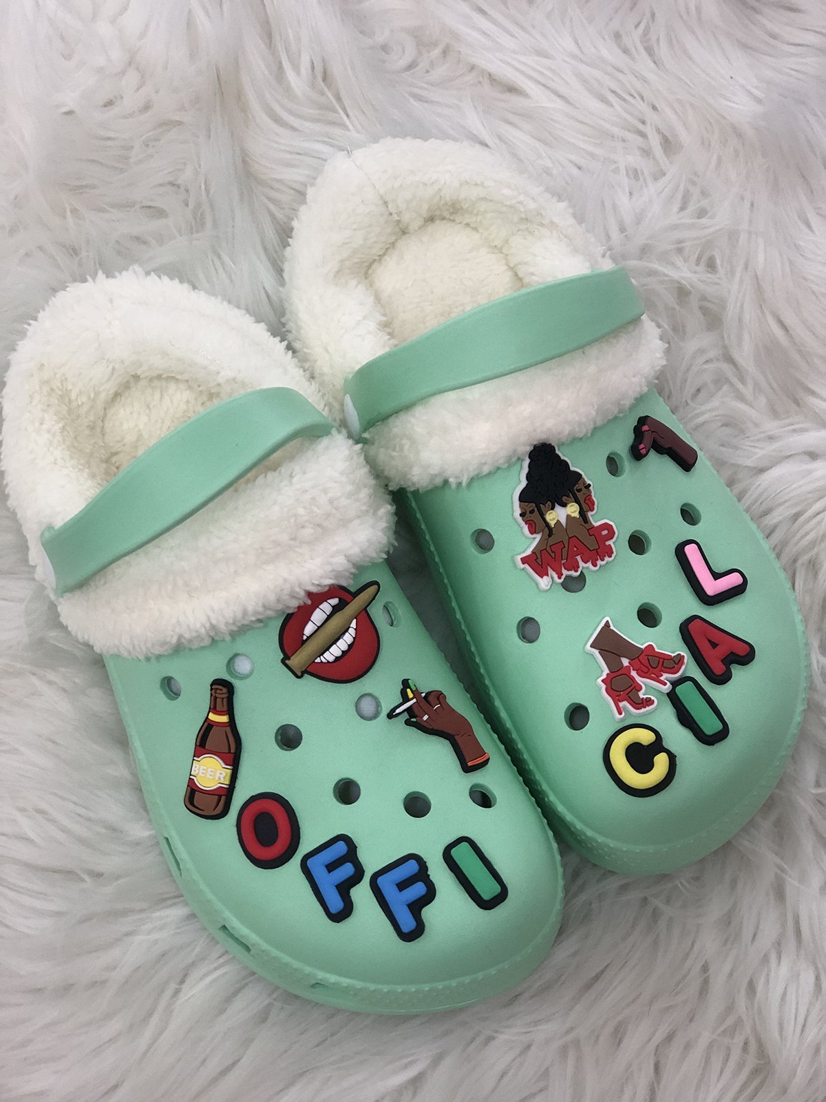 Text Letters Decor Casual EVA Vented Clogs Sandals