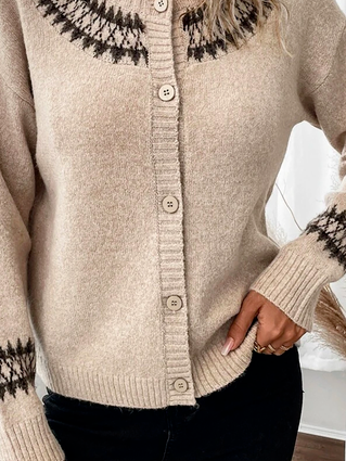 Yarn/Wool Yarn Casual Sweater Cardigan