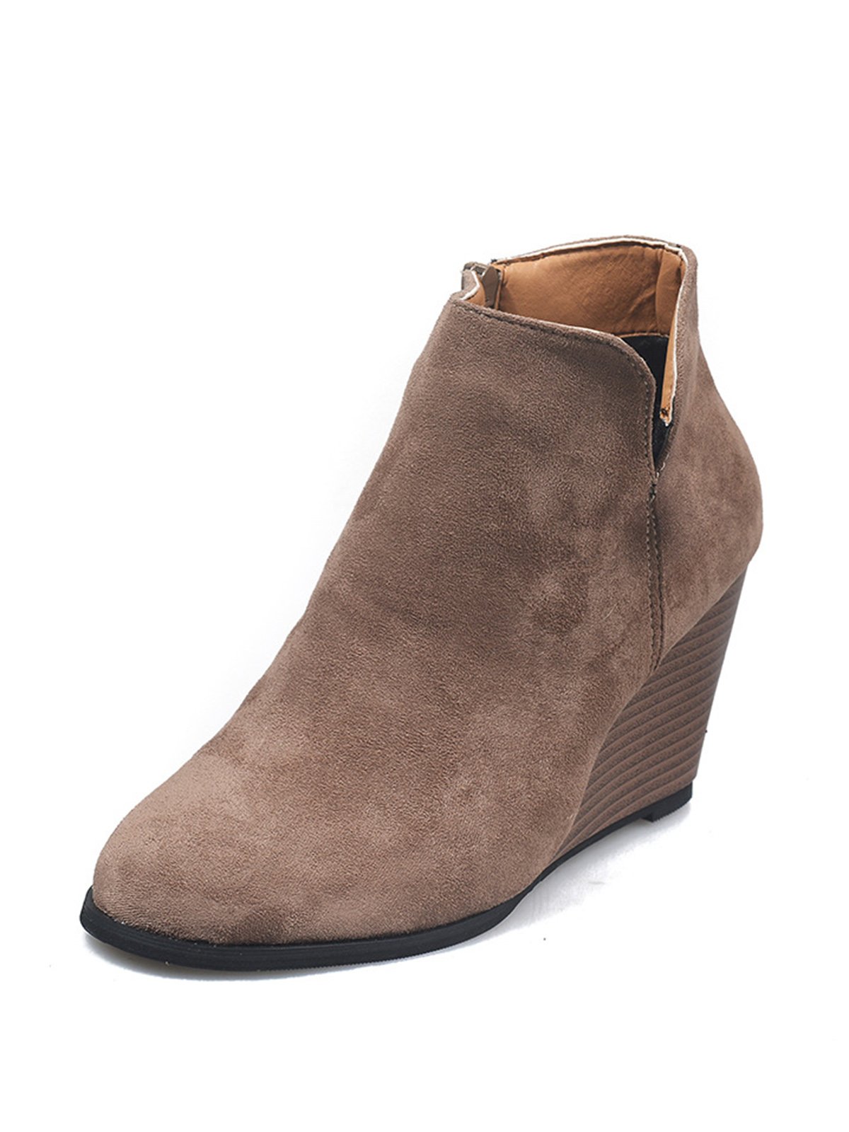 Vintage Leopard Wedge Booties