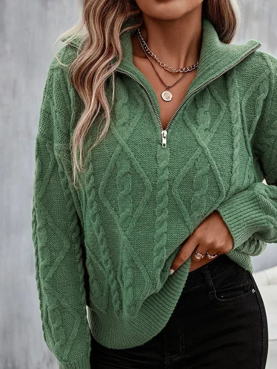Casual Plain Sweater tunic