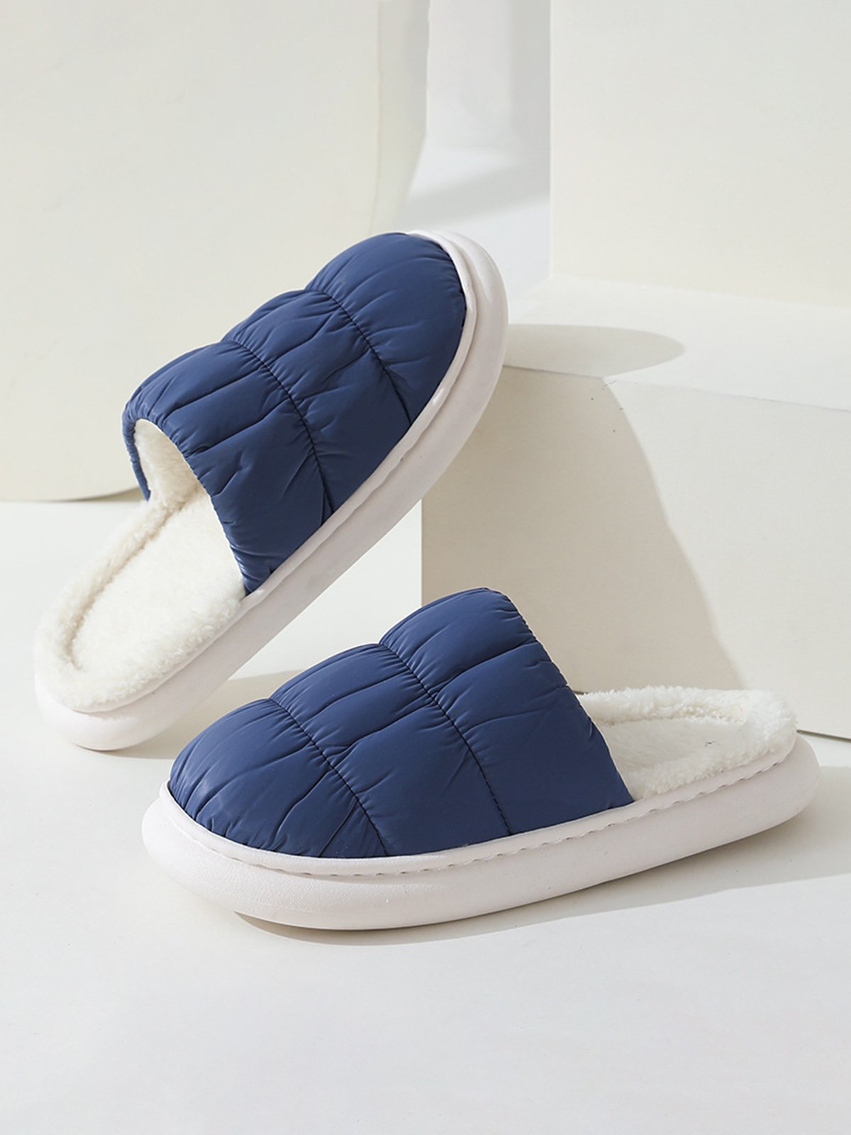 Thermal Lined Quilted Bedroom Slippers