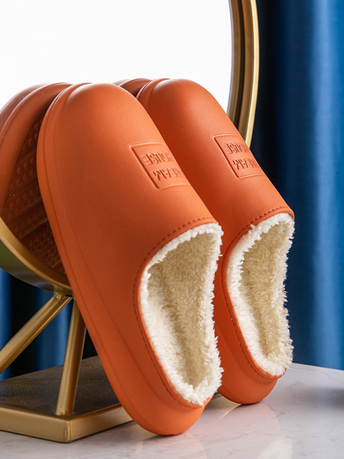 Winter Casual Text Letters EVA Household Slippers