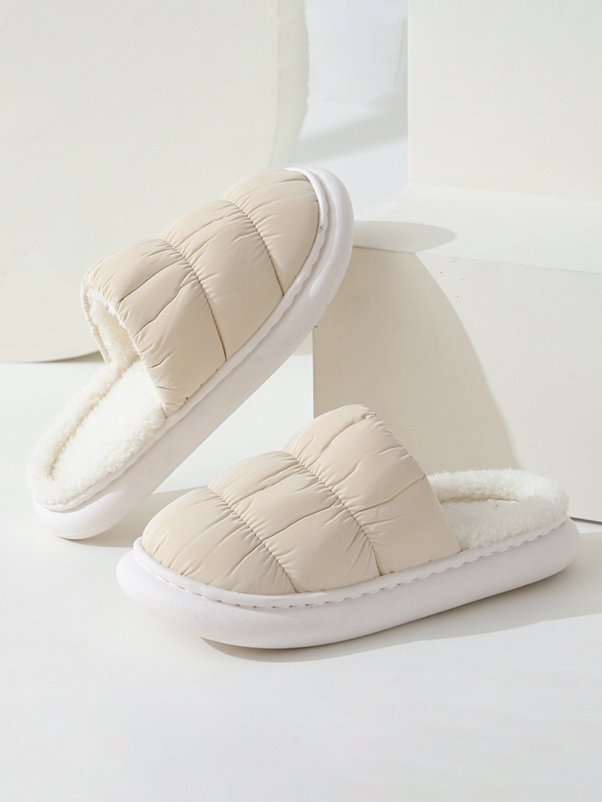 Thermal Lined Quilted Bedroom Slippers