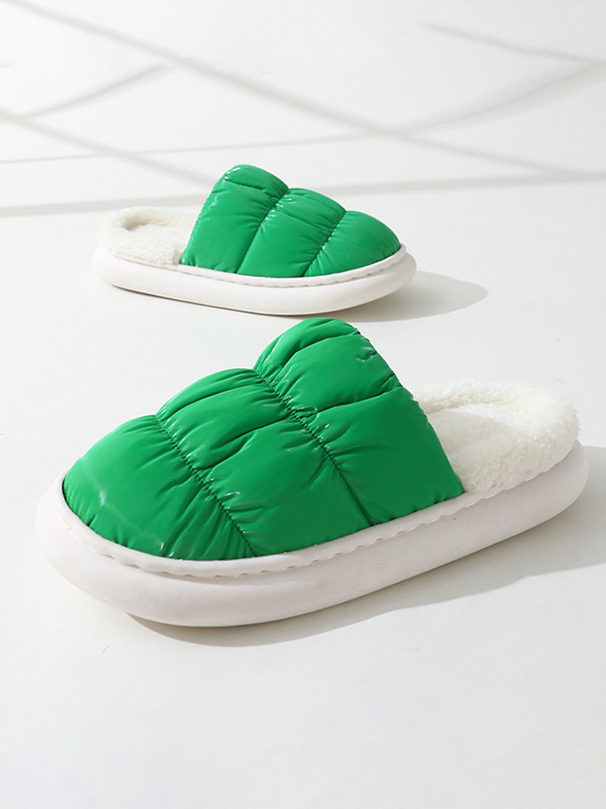 Thermal Lined Quilted Bedroom Slippers