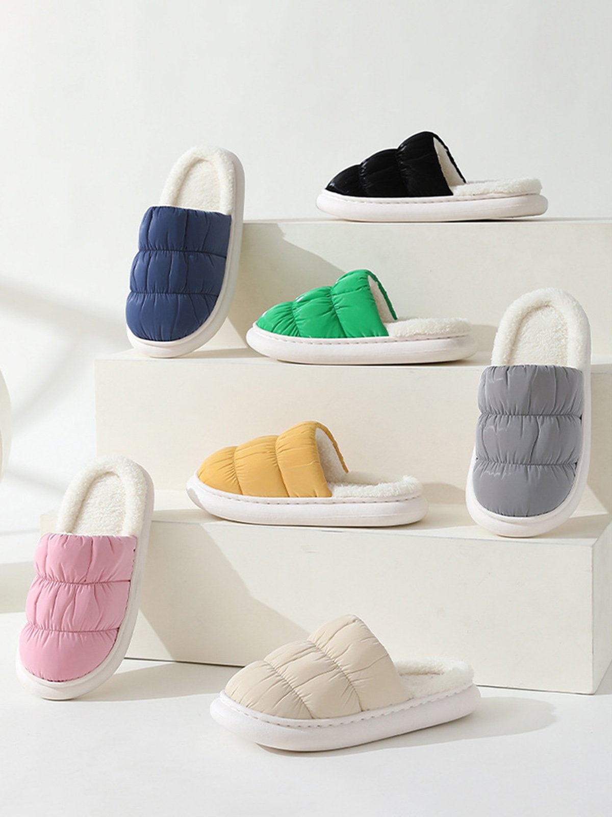Thermal Lined Quilted Bedroom Slippers