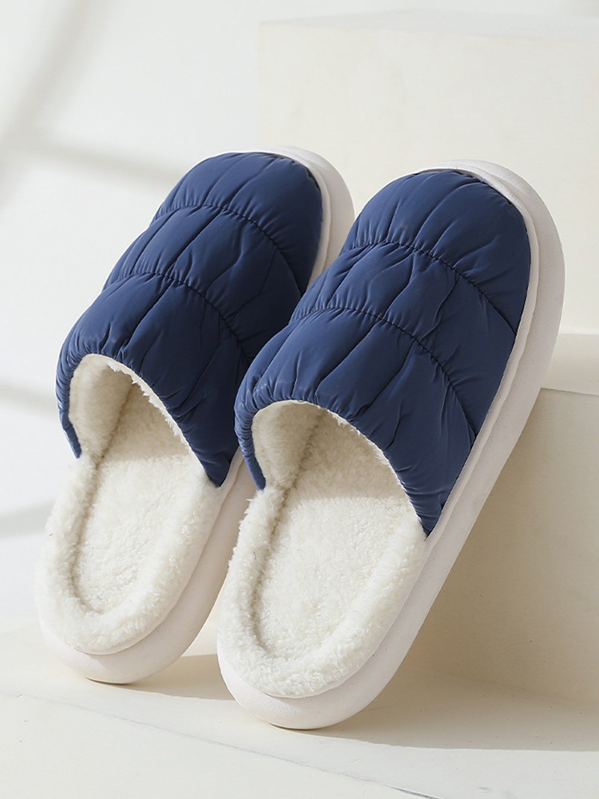 Thermal Lined Quilted Bedroom Slippers