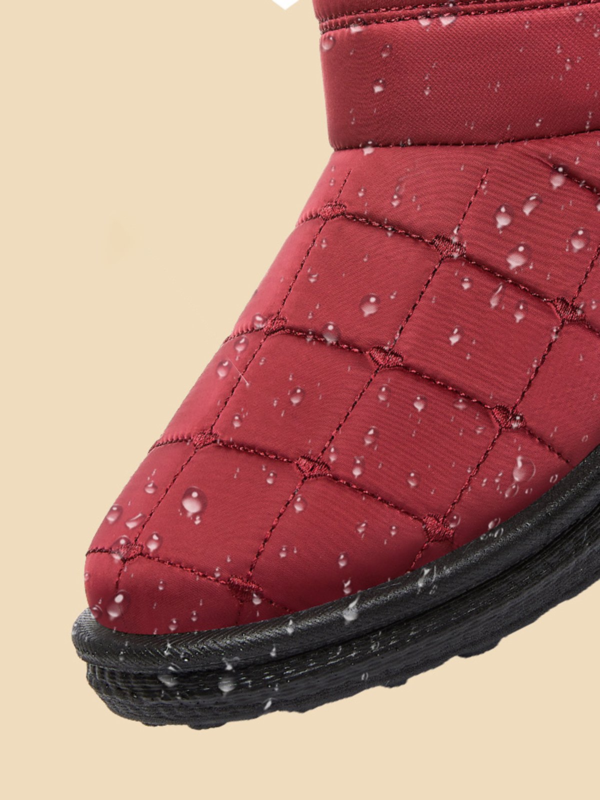Winter Casual Embossed Slip On Snow Boots