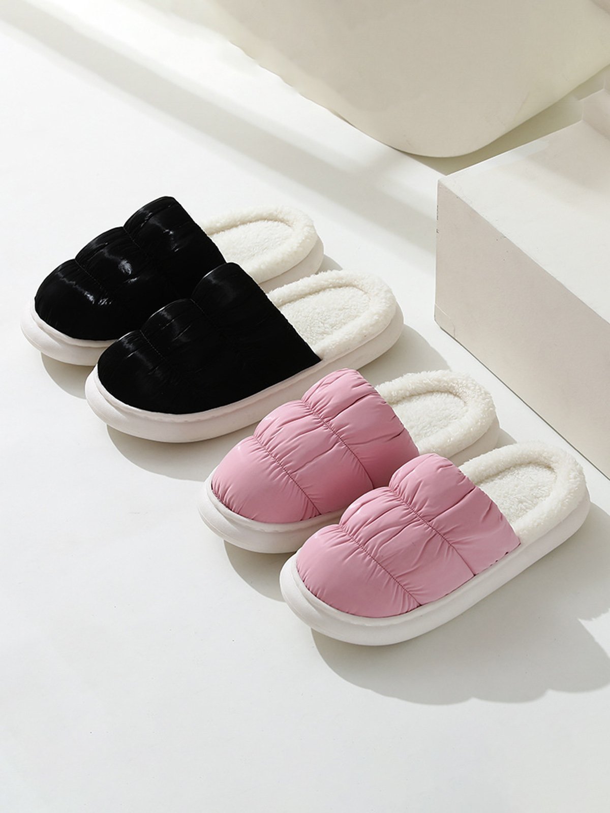 Thermal Lined Quilted Bedroom Slippers