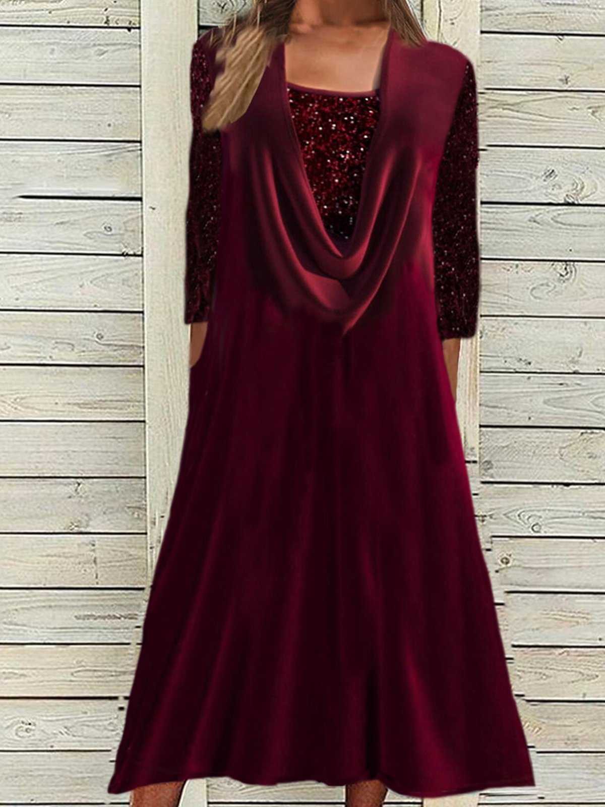 Party Glitter Loose Velvet Dress