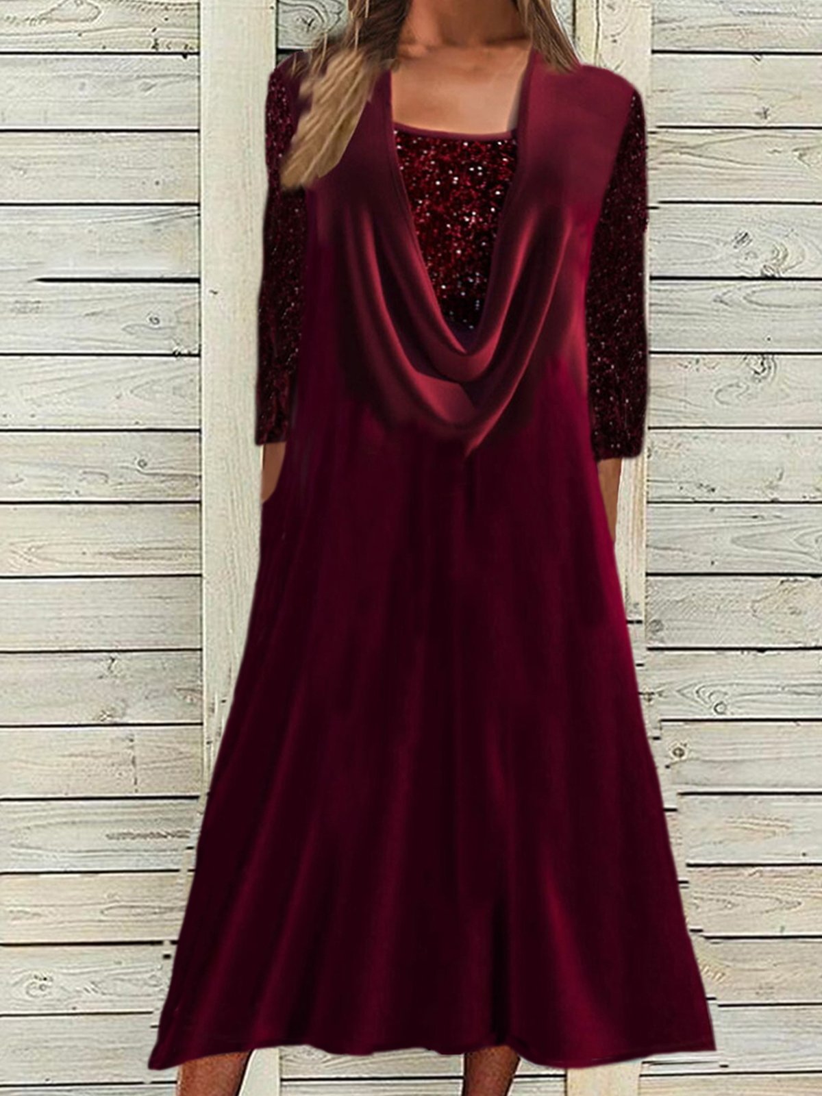 Party Glitter Loose Velvet Dress