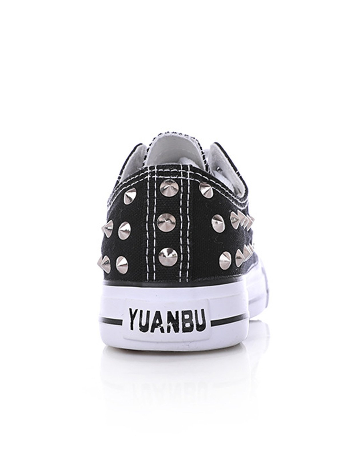 Rhinestone Lace-up Canvas Sneakers