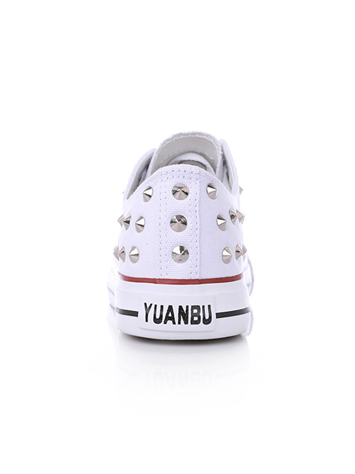 Rhinestone Lace-up Canvas Sneakers
