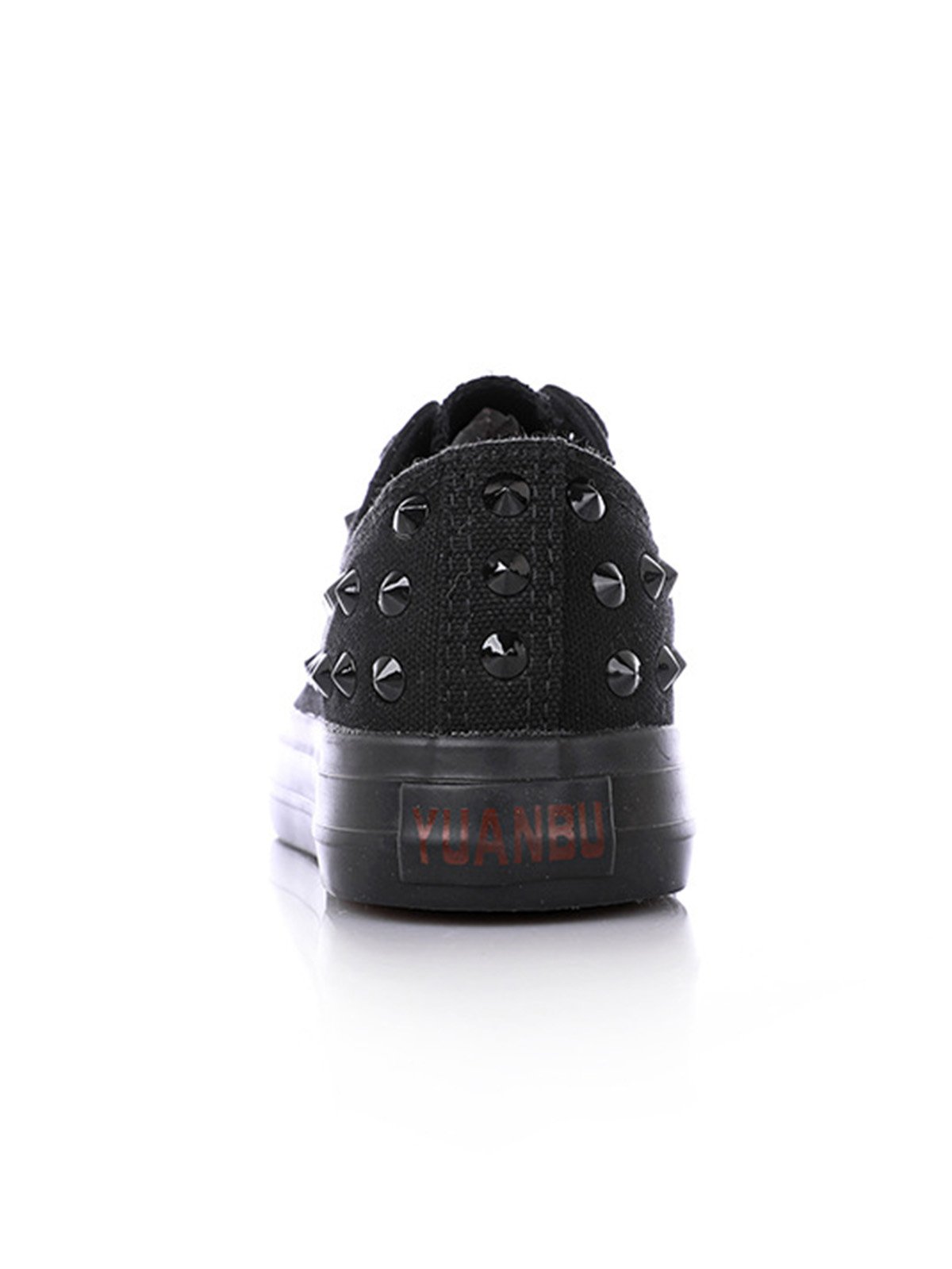Rhinestone Lace-up Canvas Sneakers