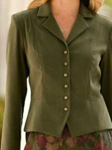 Casual Buttoned Shawl Collar Long sleeve Blazer