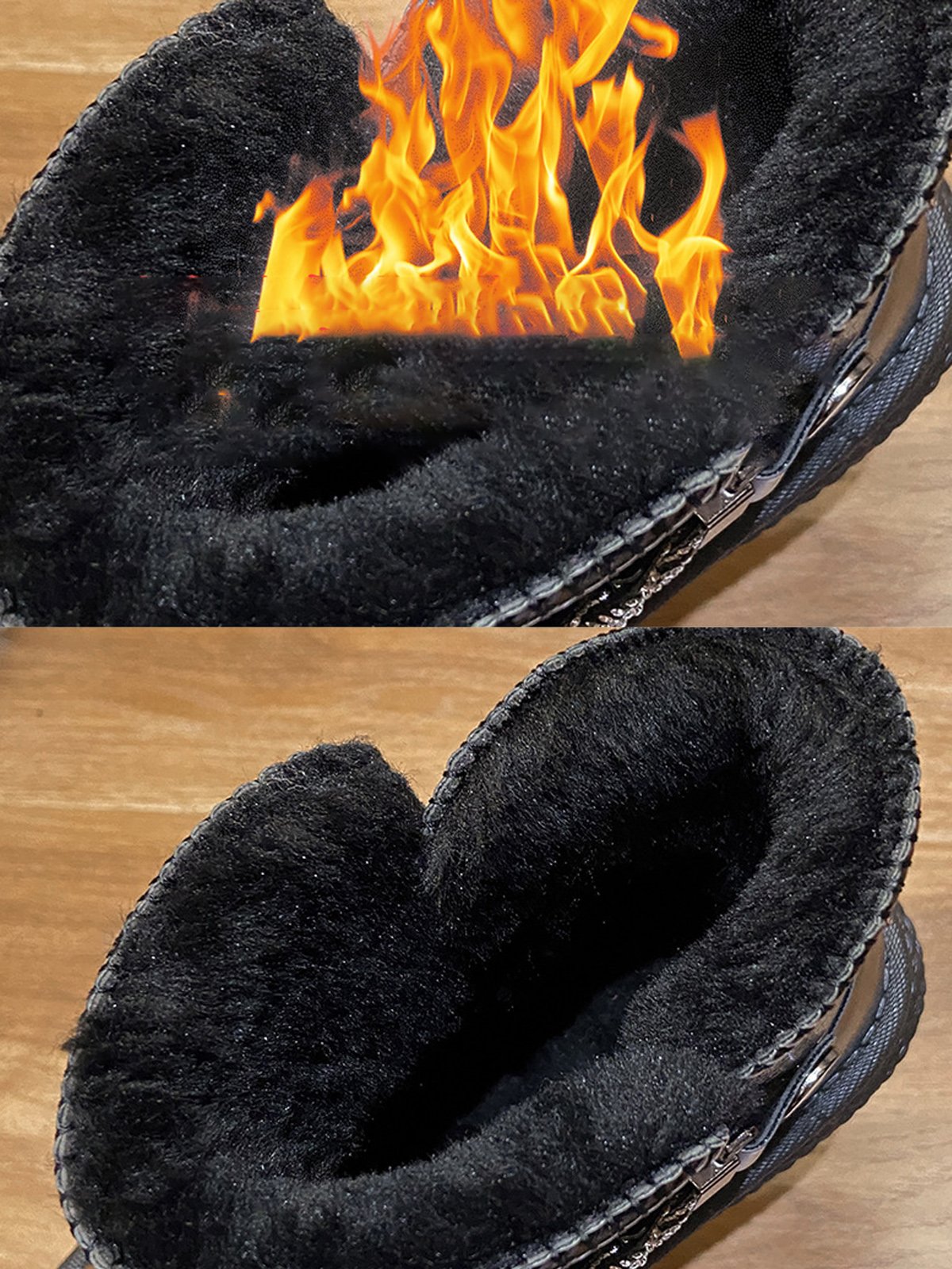Rhinestone Chain Waterproof Snow Boots