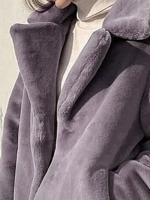 Shawl Collar Casual Teddy Jacket