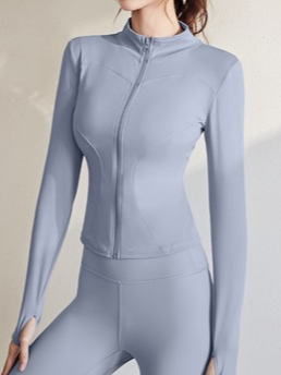 Plain Quick Dry Sports Zipper Yoga & Fitness