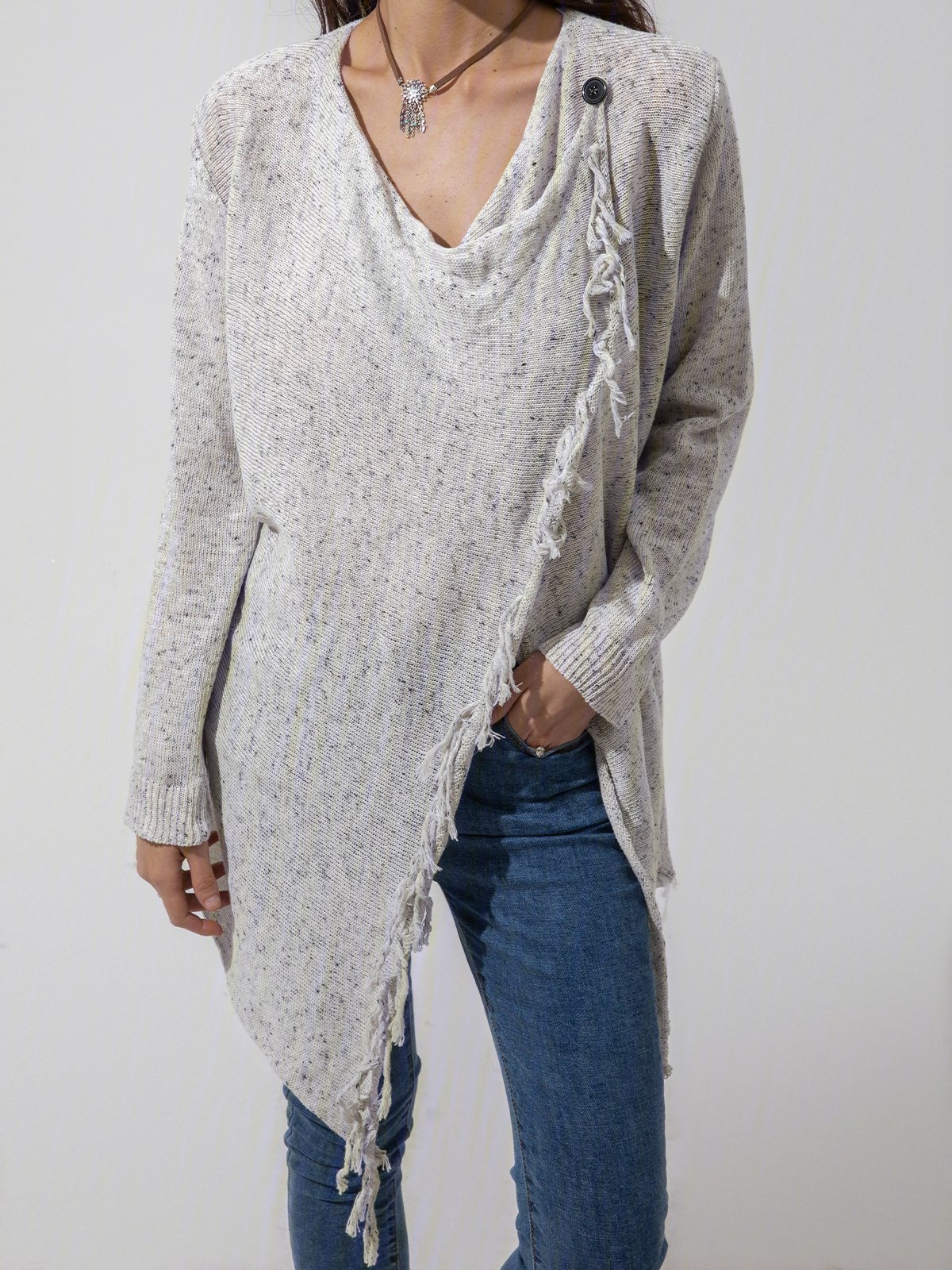 Loose Cowl Neck Casual Blouses
