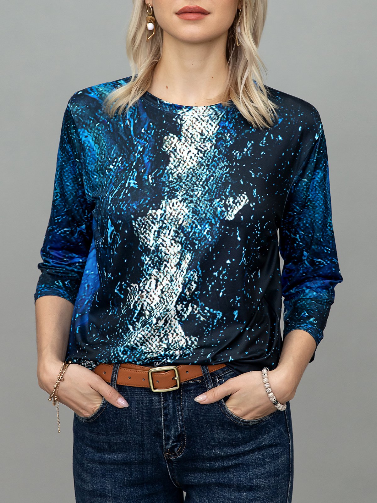 Vacation Slim Fit Printed Sweatshirt &pullover