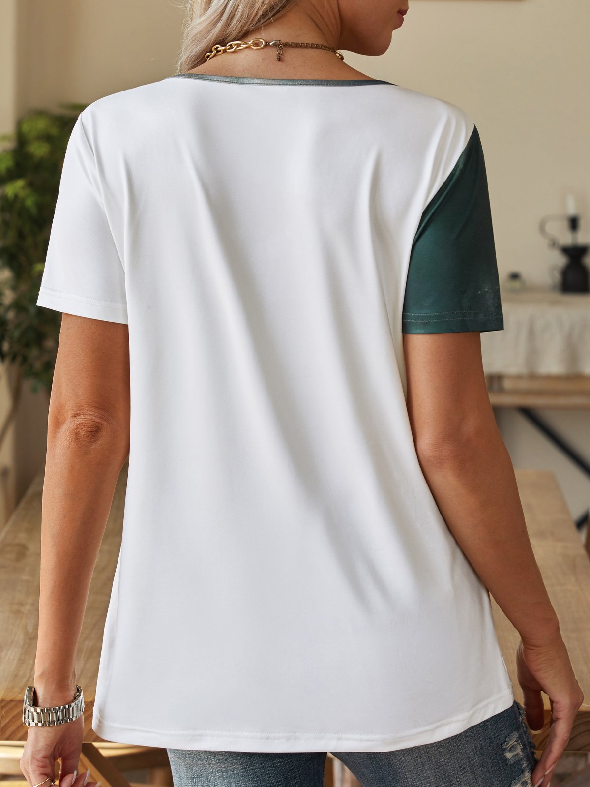 Fit Jersey Floral Crew Neck T-shirt
