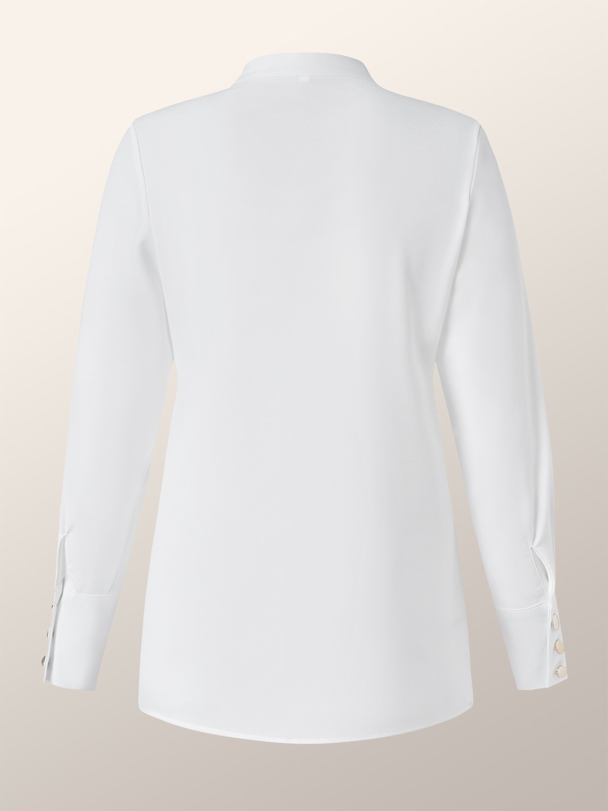 Plain Stand Collar Fit Off Shoulder Sleeve Blouses