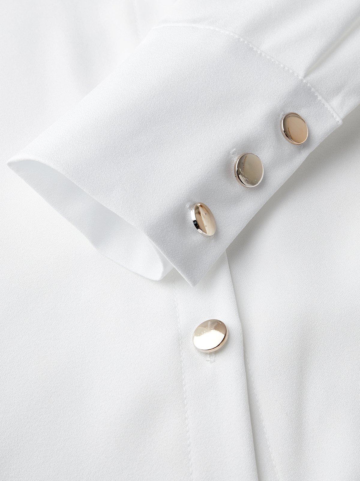 Plain Stand Collar Fit Off Shoulder Sleeve Blouses