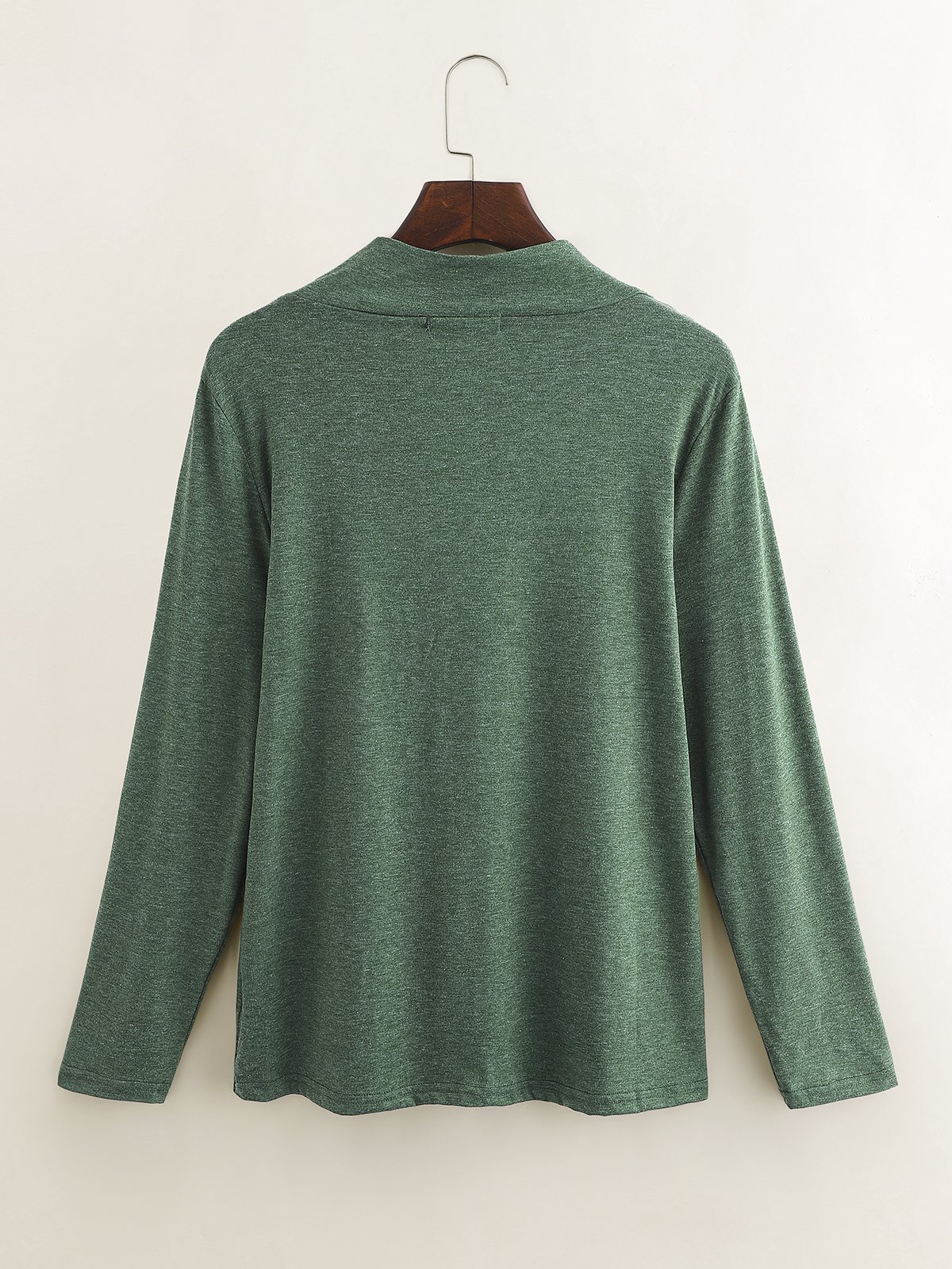 Casual Asymmetrical Neck Solid Sweatshirt &pullover