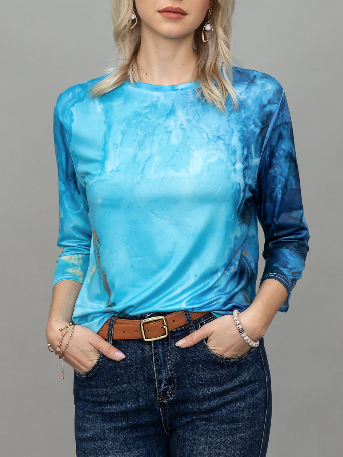 Vacation Slim Fit Printed Sweatshirt &pullover