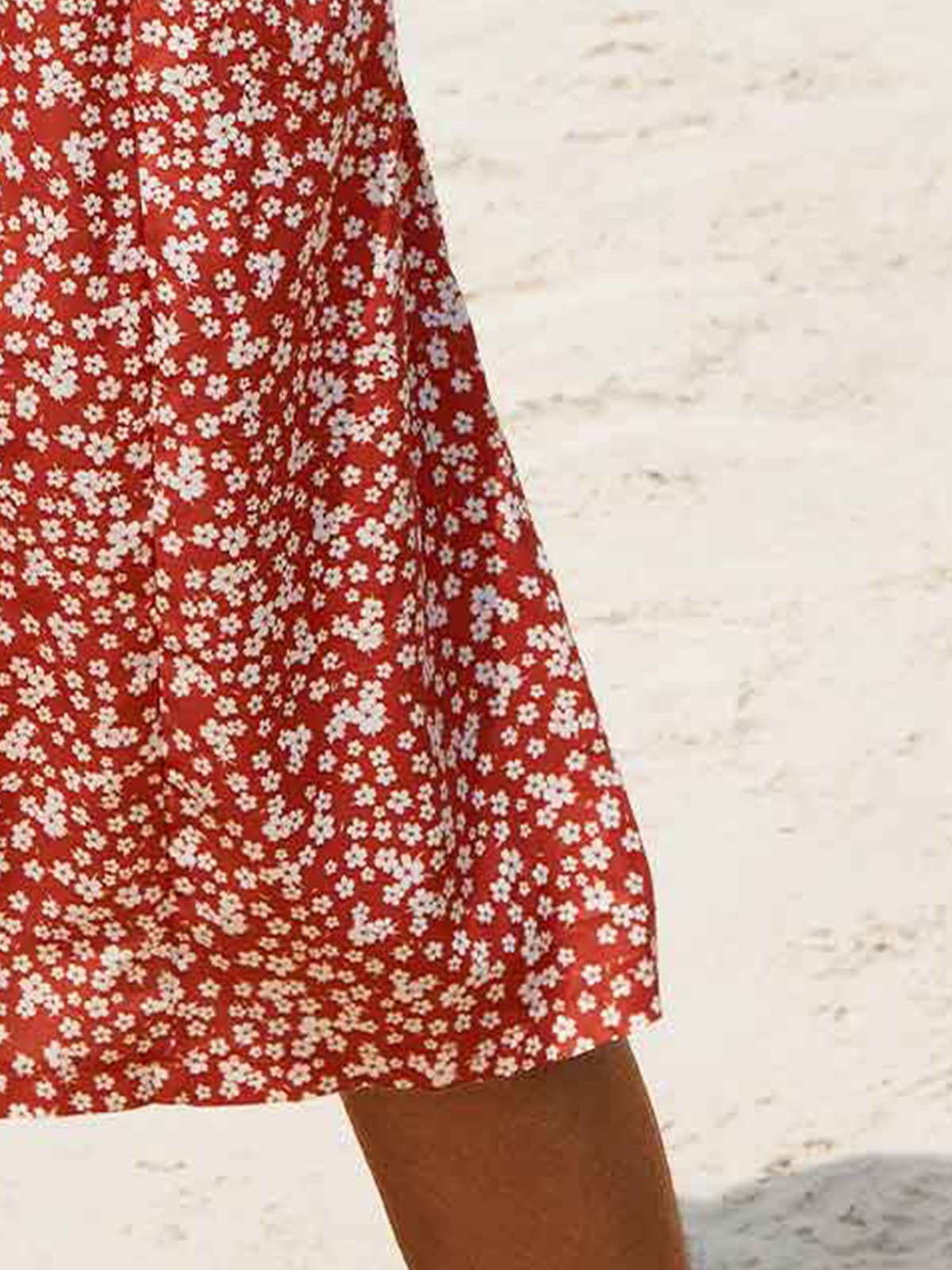 Casual Loose Floral Midi
