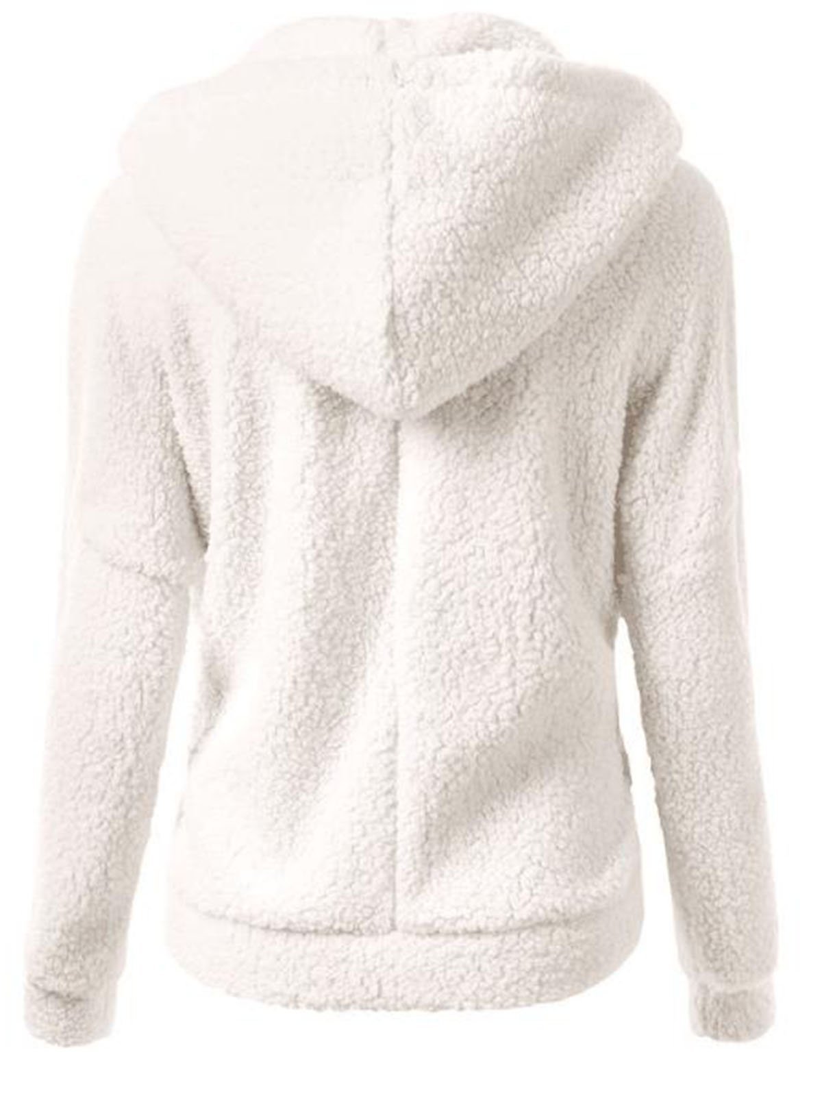 Casual Long Sleeve Hooded Coat