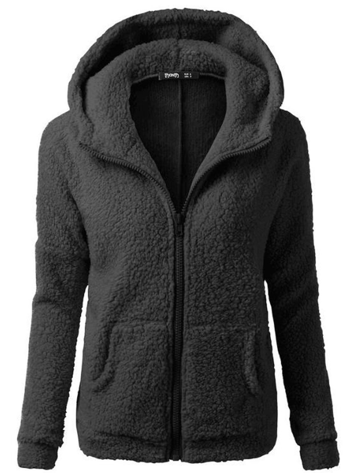 Casual Long Sleeve Hooded Coat