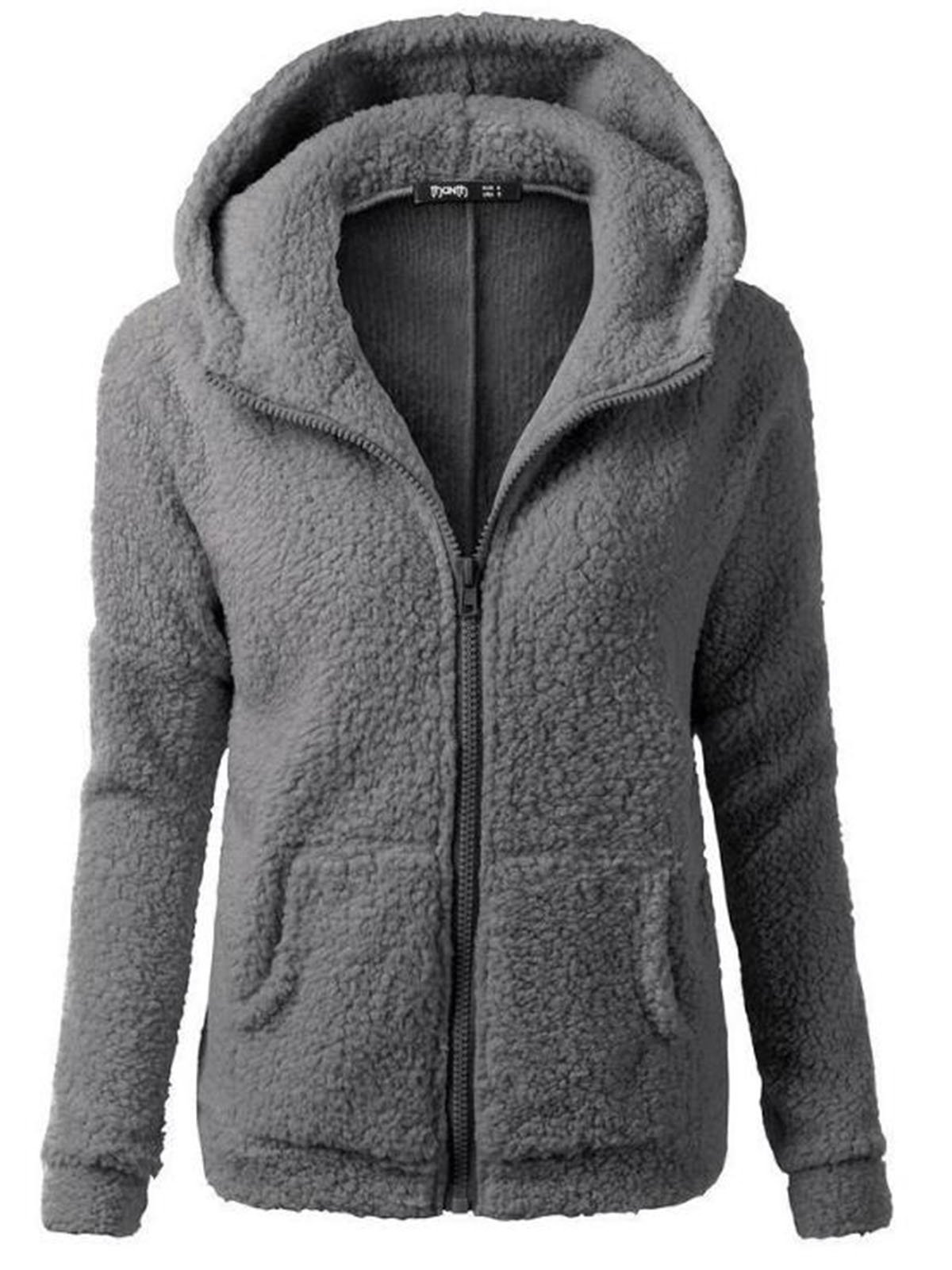 Casual Long Sleeve Hooded Coat