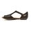 Vintage Black Flat Peep Toe Slip-on Sandals Plus Sizes