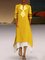 Asymmetric V Neck Casual Abstract Print Half Sleeve Dresses