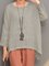 Long Sleeve Crew Neck Casual Blouses