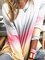 Ombre/tie-Dye Crew Neck Casual Cotton Long Sleeve Tops