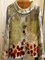 Vintage Floral Printed Peter Pan Collar Buttoned Long Sleeve Outerwear