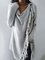 Casual Light Gray Cotton-Blend Plain Long Sleeve Shirts