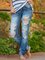 Blue Denim Holiday Pants