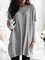 Gray Long Sleeve Crew Neck Shirts & Tops