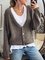 Deep Gray Casual Cotton-Blend Outerwear